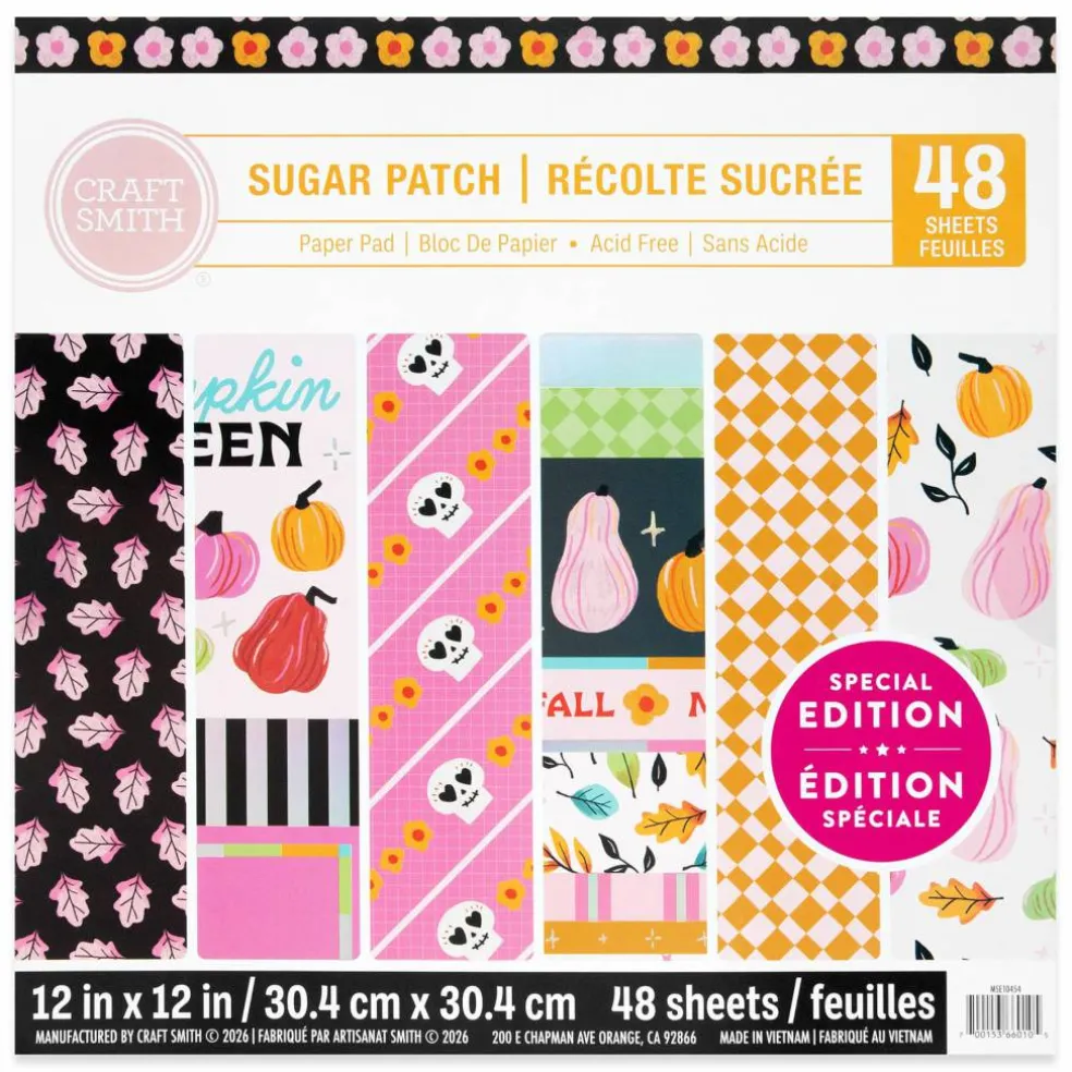 Craft Smith 12" x 12" Sugar Patch Paper Pad, 48 Sheets