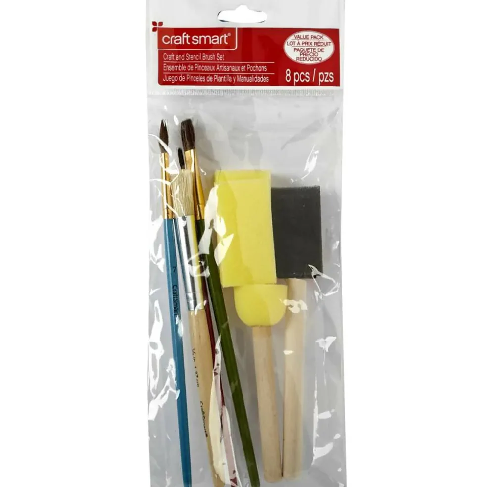 Craft & Stencil 8 Piece Brush Set by Craft Smart®