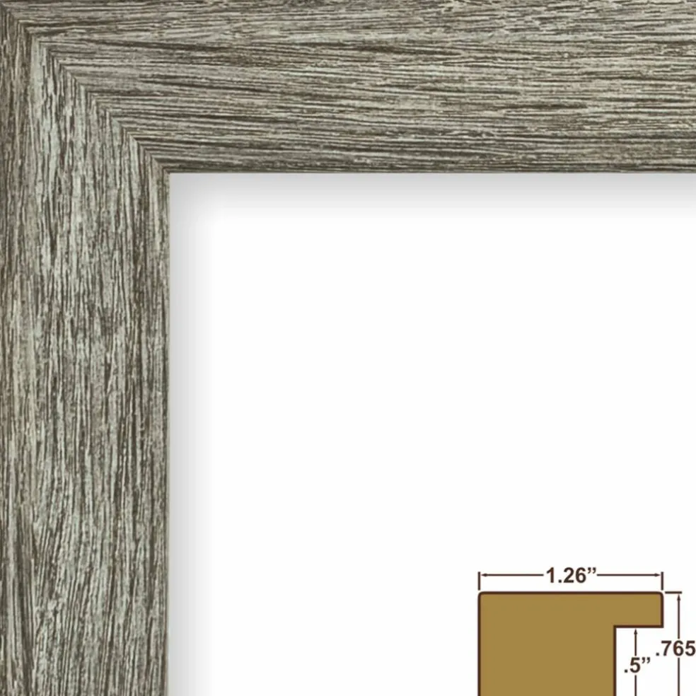 Craig Frames Bauhaus 125 Barnwood Gray Picture Frame