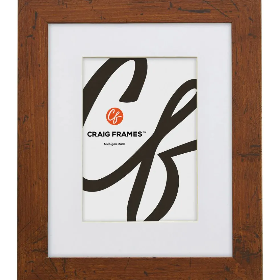 Craig Frames Bauhaus 125 Dark Walnut Picture Frame with Mat
