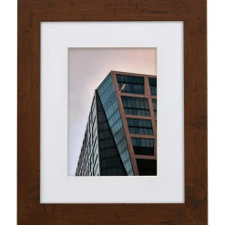 Craig Frames Bauhaus 125 Dark Walnut Picture Frame with Mat