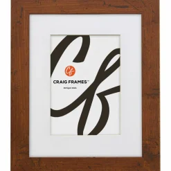 Craig Frames Bauhaus 125 Dark Walnut Picture Frame with Mat