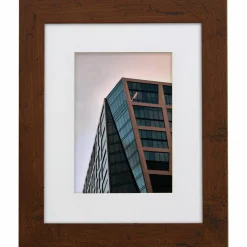 Craig Frames Bauhaus 125 Dark Walnut Picture Frame with Mat