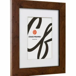 Craig Frames Bauhaus 125 Dark Walnut Picture Frame with Mat