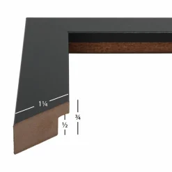 Craig Frames Bauhaus Mystic Satin Black Picture Frame