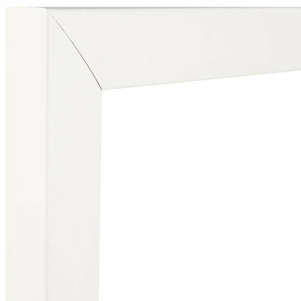 Craig Frames Contemporary White Satin Picture Frame with Mat