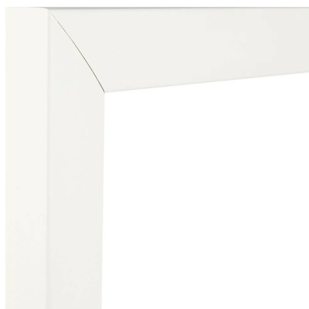 Craig Frames Contemporary White Satin Picture Frame with Mat