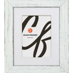 Craig Frames Jasper Marshmallow Weathered White Picture Frame with Mat
