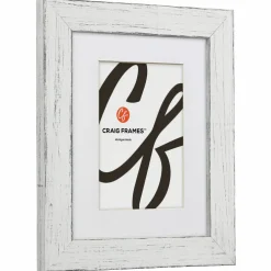 Craig Frames Jasper Marshmallow Weathered White Picture Frame with Mat