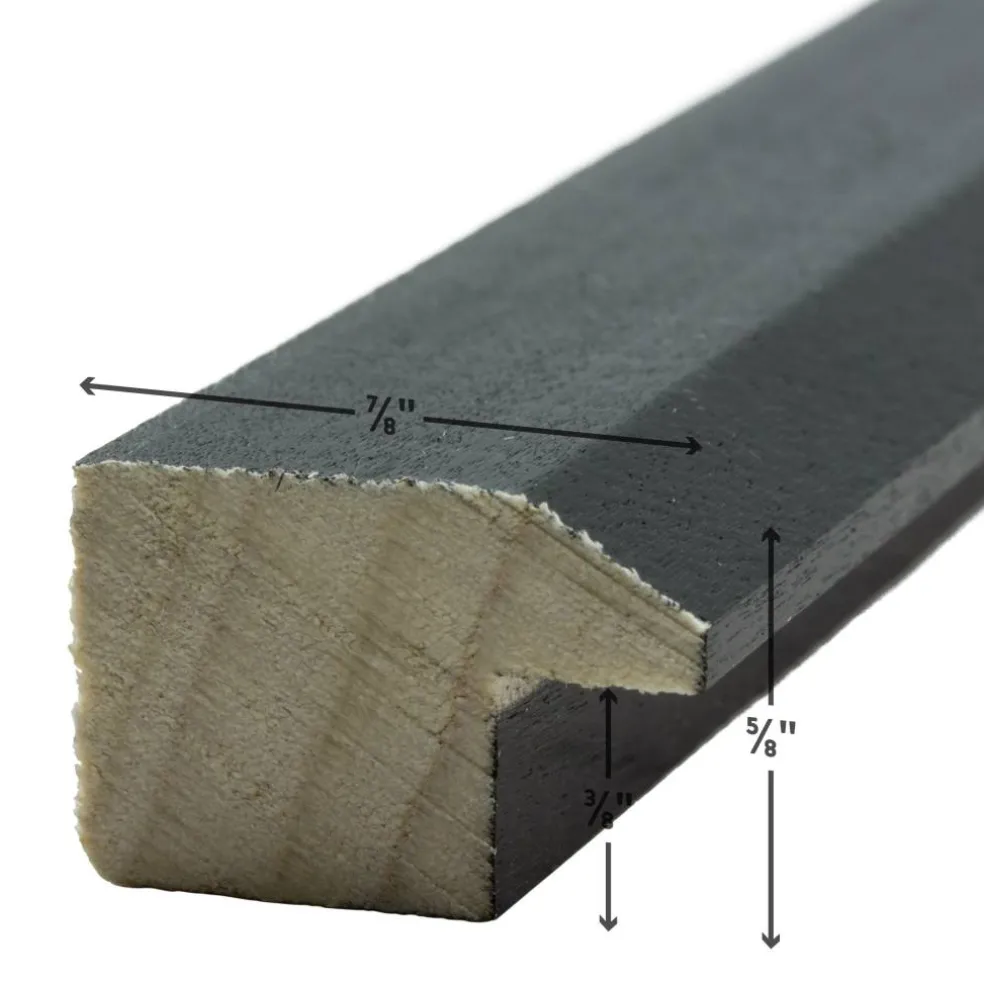 Craig Frames 4 Pack Economy Ebony Hardwood Picture Frame with Mat
