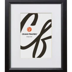 Craig Frames 4 Pack Economy Ebony Hardwood Picture Frame with Mat