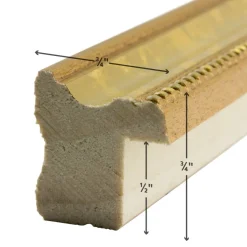 Craig Frames Stratton Aged Gold Picture Frame with Mat