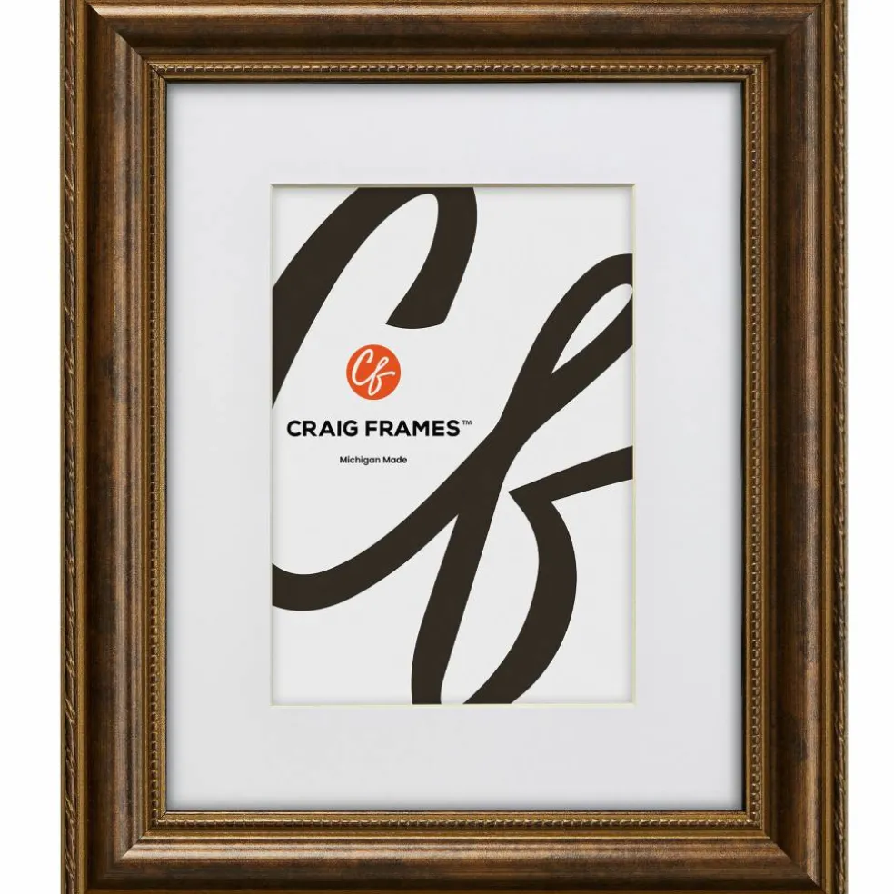 Craig Frames Victoria Ornate Bronze Picture Frame with Mat