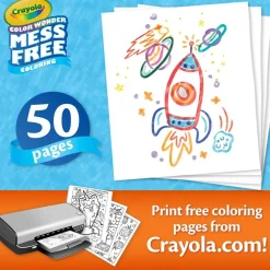 Crayola® Color Wonder® Blank Coloring Pages, 2 Packs of 50