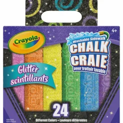 Crayola® Glitter 24 Color Washable Sidewalk Chalk