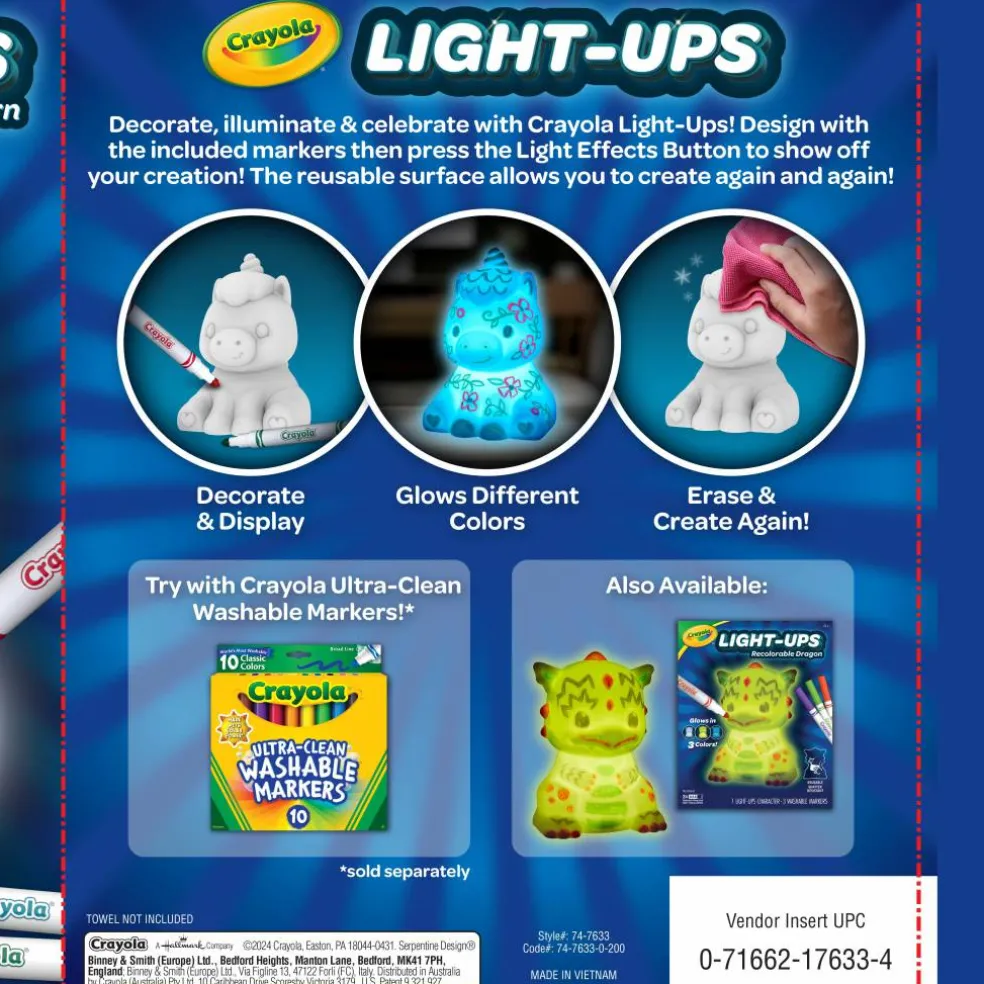 Crayola® Light-Ups Recolorable Unicorn