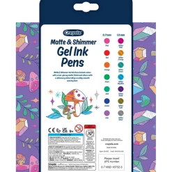 Crayola® matte & shimmer gel ink markers, 14ct.