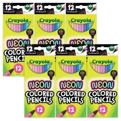 Crayola® Neon Colored Pencils, 6 Packs of 12