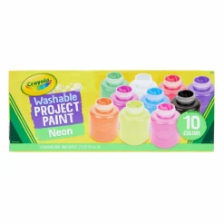 Crayola Neon Washable Kids Paint Set, 10ct.