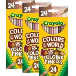Crayola® 3 Pack Colors of the World Colored Pencils, 24ct.