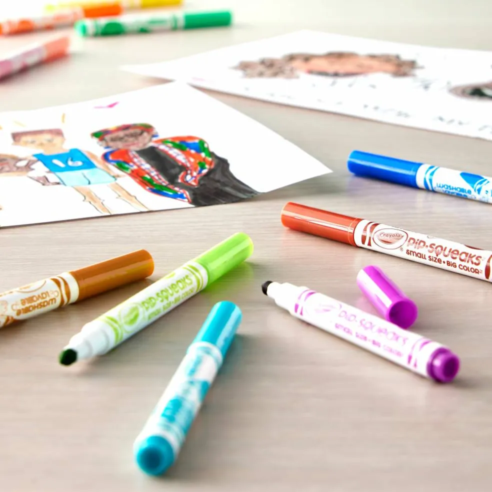 Crayola® Pip-Squeaks™ Skinnies™ Washable Markers, 64 Count