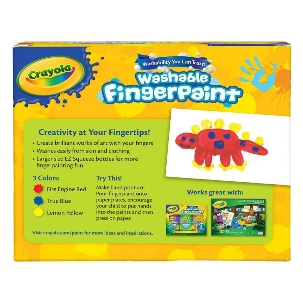 Crayola Primary Colors Washable Fingerpaints, 3ct.