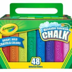Crayola Sidewalk Chalk 48 Count Bucket – Washable Outdoor Chalk for Kids, Classroom & Playground Art