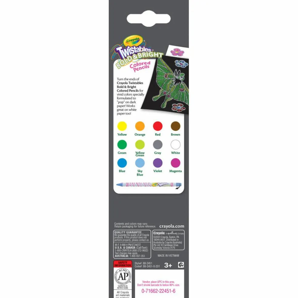 Crayola® Twistables™ Bold & Bright Colored Pencils, 12ct.