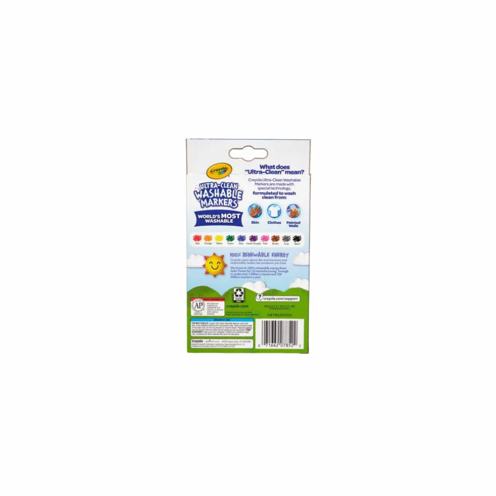 Crayola® Ultra-Clean Fine Line Classic Color Markers, 10 Count