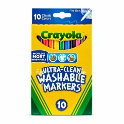 Crayola® Ultra-Clean Fine Line Classic Color Markers, 10 Count