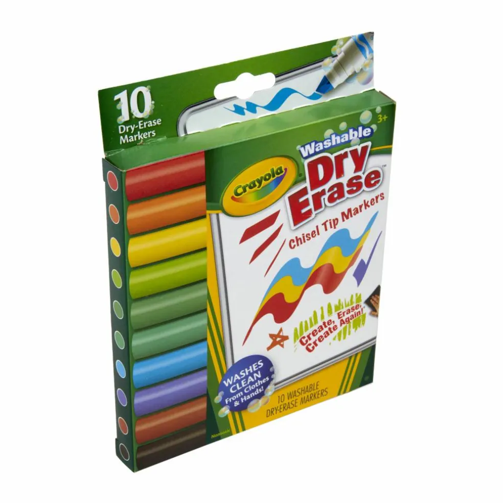 Crayola® Washable Dry Erase™ Chisel Tip Markers, 10ct.
