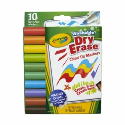 Crayola® Washable Dry Erase™ Chisel Tip Markers, 10ct.