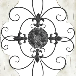 Cream & Brown French Wood & Metal Wall Décor