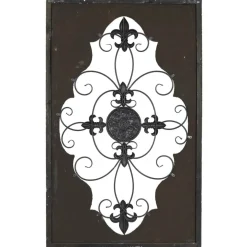 Cream & Brown French Wood & Metal Wall Décor