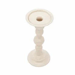 Cream Metal Pillar Candle Holder by Ashland®