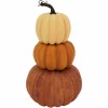 14" Cream, Orange & Red Decorative Pumpkin Stack by Ashland®