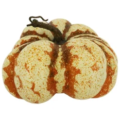 9" Cream & Speckled Orange Decorative Pumpkin by Ashland®