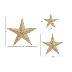 Cream Stars Rustic Metal Wall Decor Set