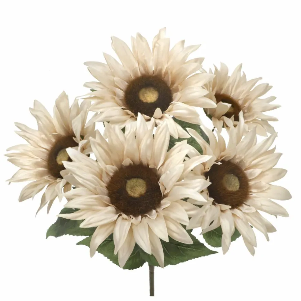 19" Cream Sunflower Bush by Ashland®