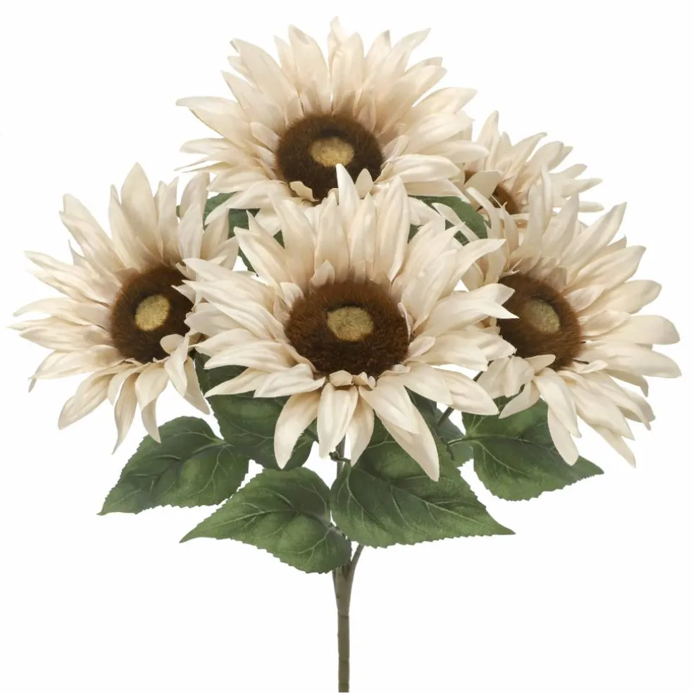 19" Cream Sunflower Bush by Ashland®