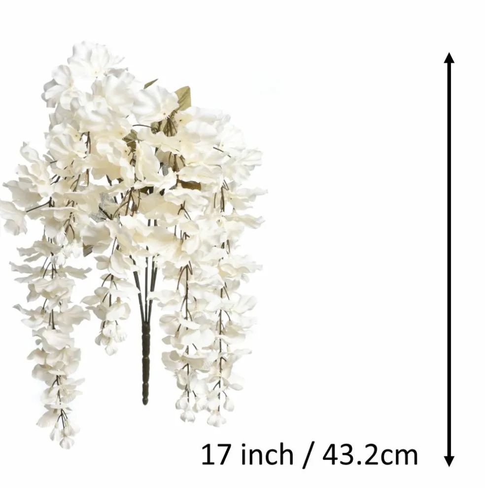 17" Cream Wisteria Water Resistant Bush by Ashland®