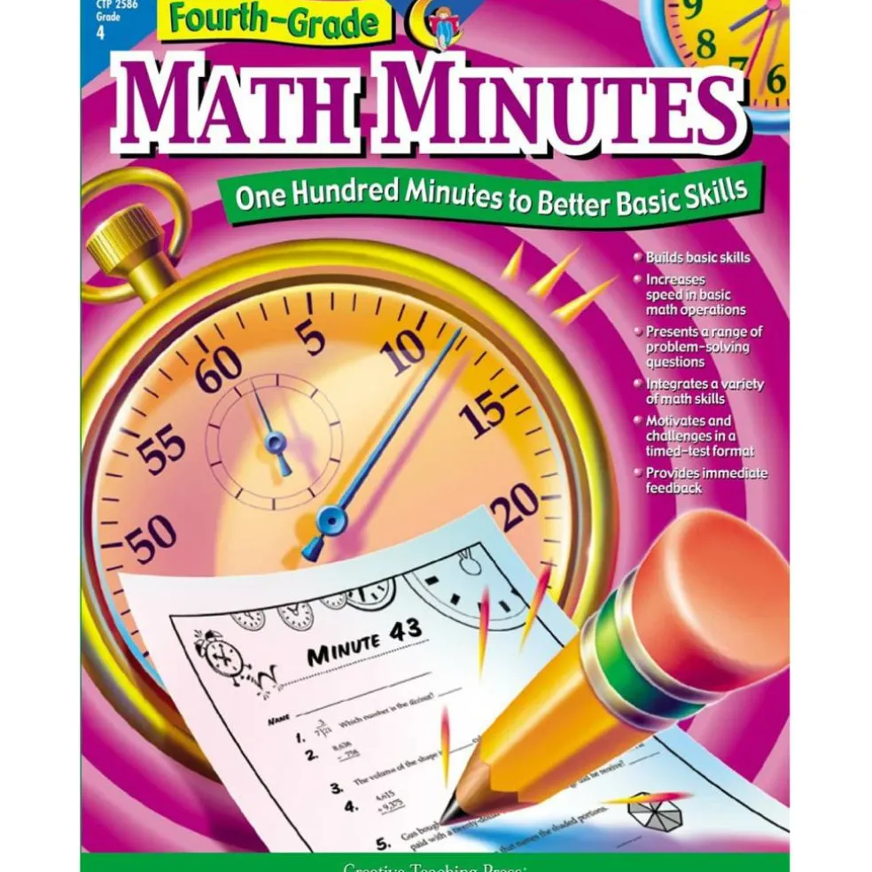 Creative Teaching Press® Math Minutes Workbook, Grade 4