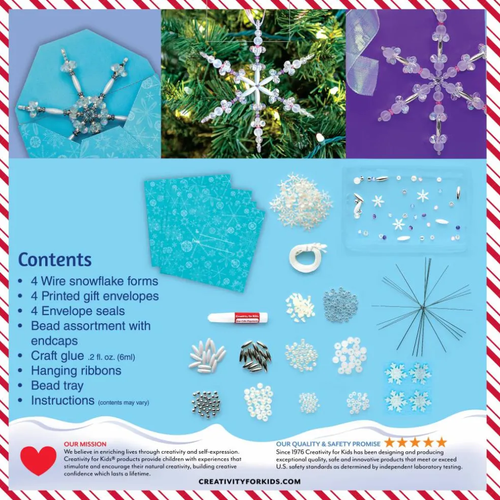 Creativity for Kids® Beaded Snowflake Ornaments