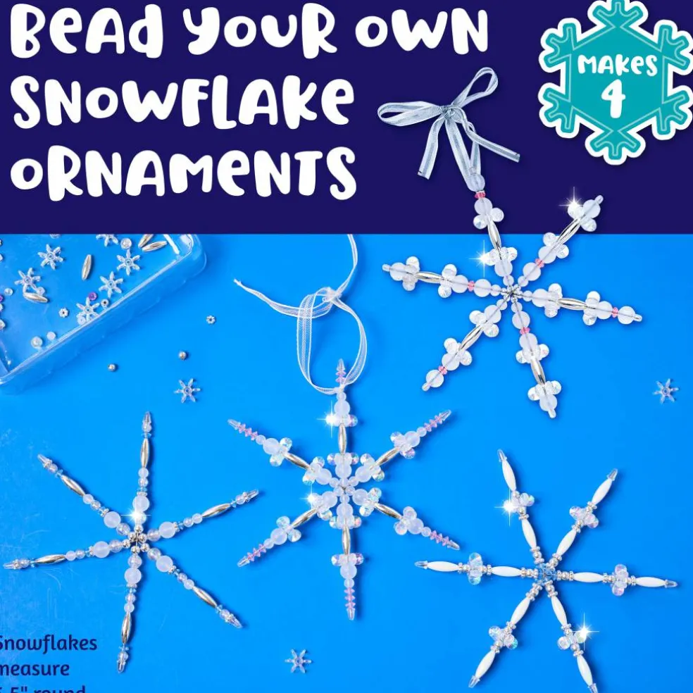 Creativity for Kids® Beaded Snowflake Ornaments