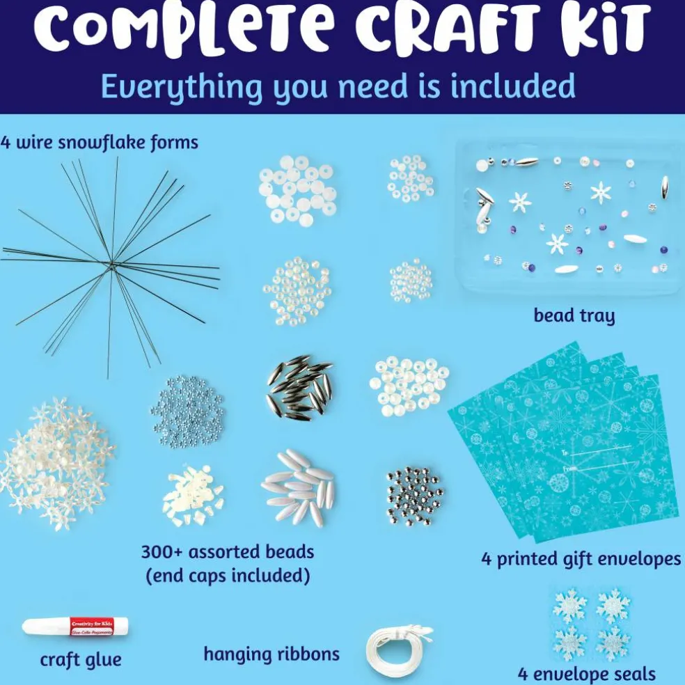 Creativity for Kids® Beaded Snowflake Ornaments