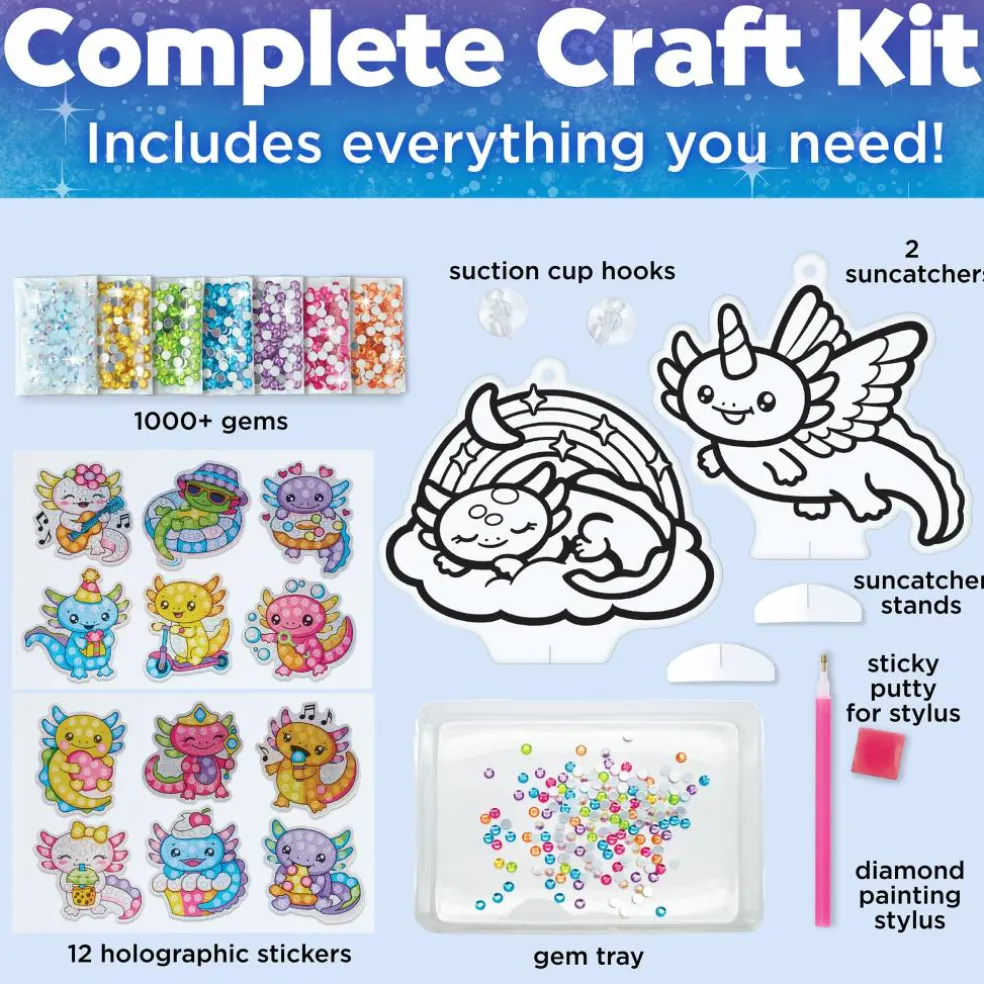 Creativity for Kids® Big Gem Diamond Painting Axolotl