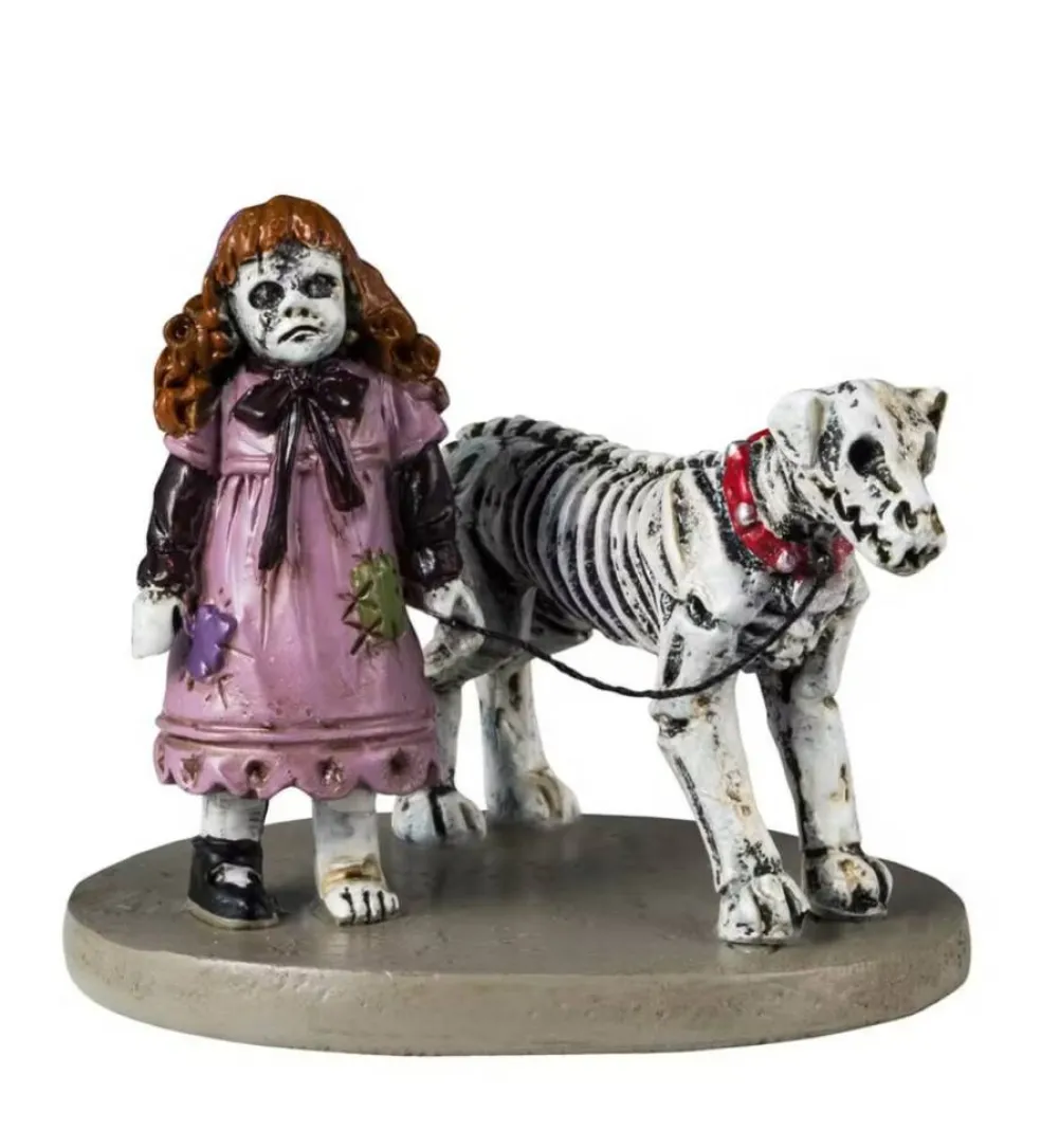 Creepy Doll & Dog - Lemax Spooky Town