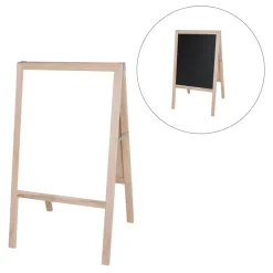 Crestline Natural White Dry-Erase & Black Chalkboard Marquee Easel, 42" x 24"
