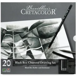 Cretacolor Black Box Charcoal Drawing Set - Complete Set