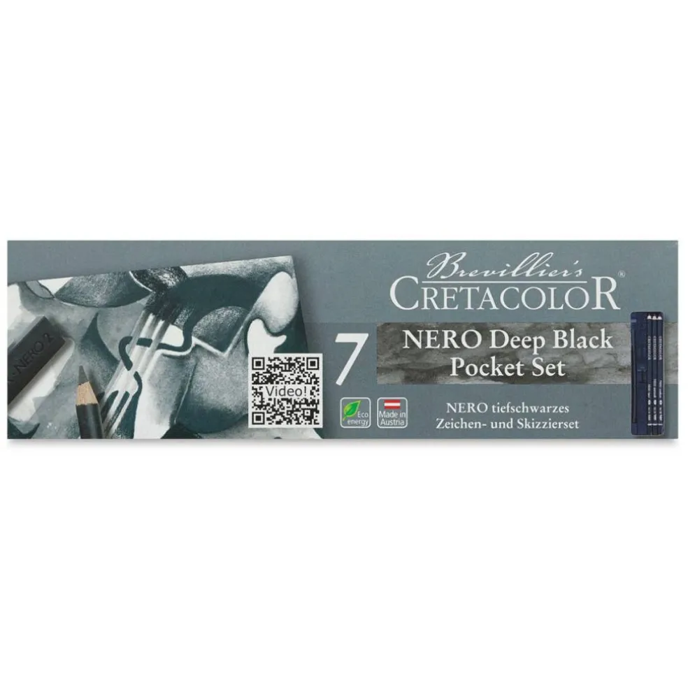 Cretacolor Nero Deep Black Pencils Set - Set of 7